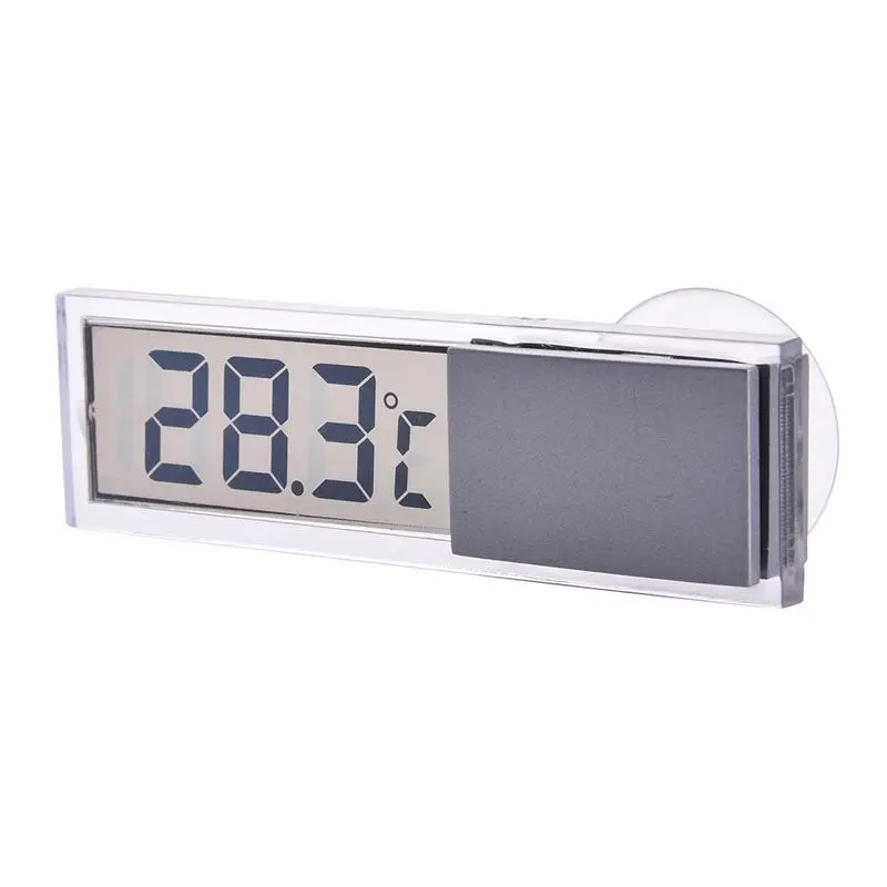 100% Brand Sucker Type Car Thermometer Electronic Transparent LED | Clocks