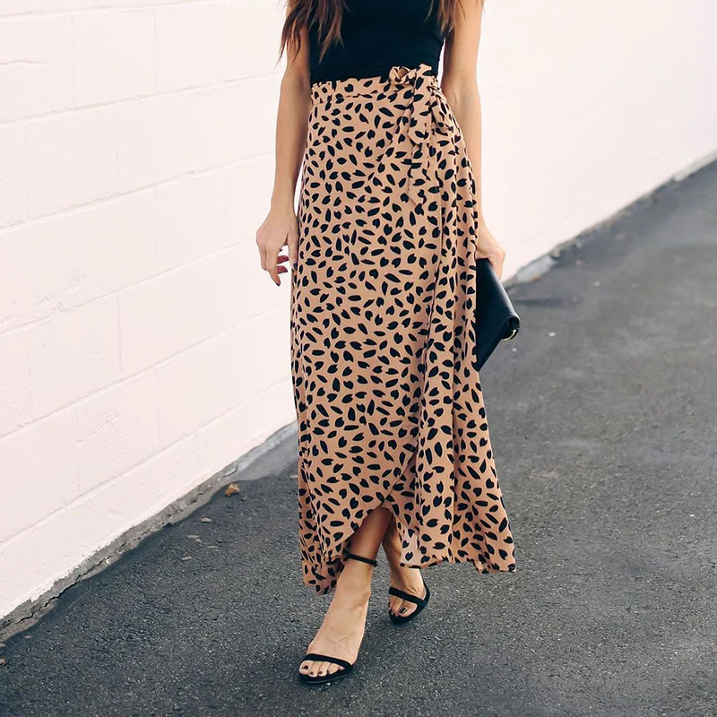 Женская юбка летняя праздничная Пляжная бохо Цветочная длинная макси