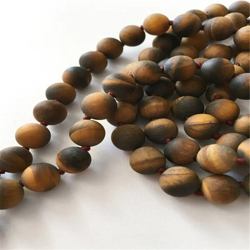 8 мм матовый браслет с тигровым глазом ручной работы духовность горячее