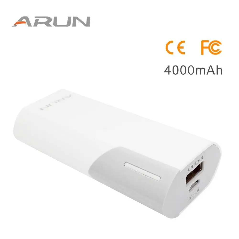 ARUN 4000 mAh Мощность Bank внешняя Батарея 2 USB полимер мобильный телефон для быстрой
