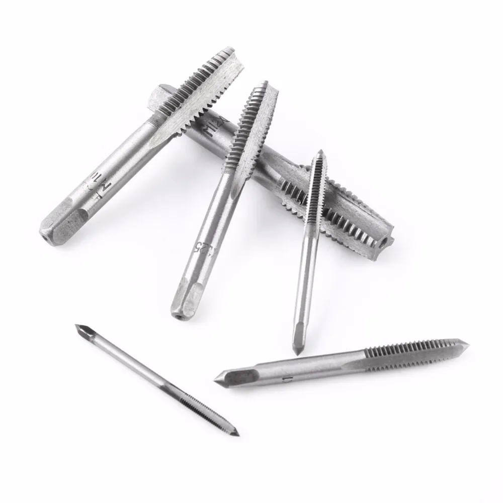 12 шт./компл. резьбовые краны набор сверл метрические прямые флейты M3/M4/M6/M8/M10/M12