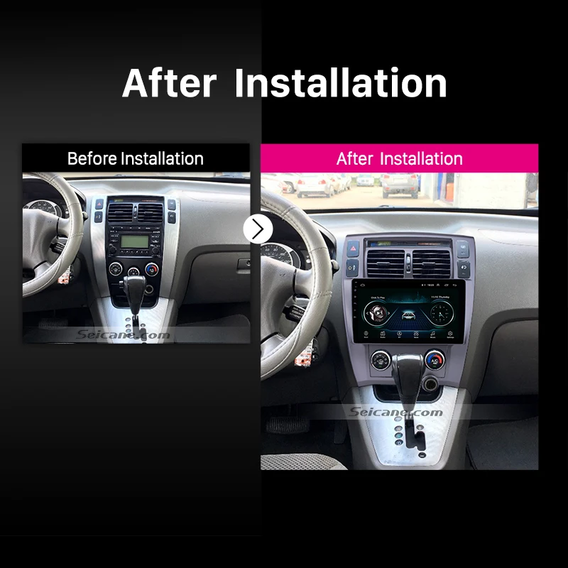 Seicane автомобильный 2Din Android8.1 сенсорный экран 10 1 &quotHD Bluetooth навигация GPS для Hyundai Tucson