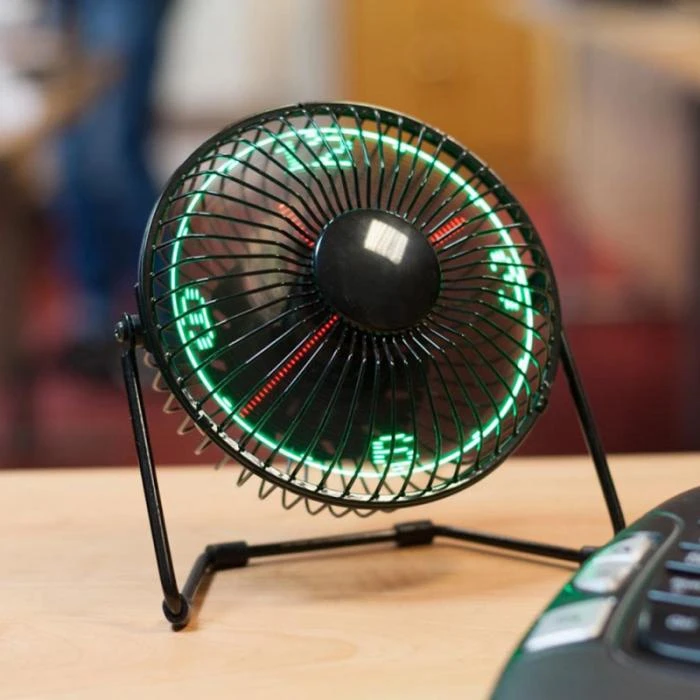 Новый хит продаж Usb Led часы мини вентилятор с дисплеем температуры в реальном