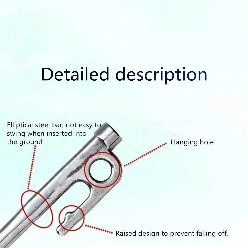 Mounchain 1Pc Tent Peg Stakes Nails High Strength Stainless Steel Accessories Nail length 20/ 26 /30/ 35/40 cm | Спорт и развлечения