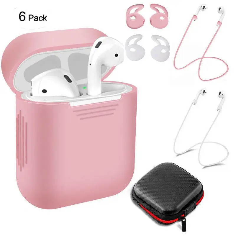 Беспроводные Bluetooth наушники для Airpods защитный набор силиконовый чехол с
