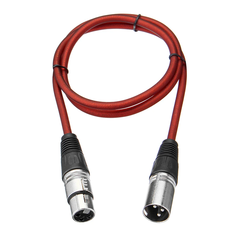 3 контактный микрофонный кабель CLAITE XLR 1 м с разъемом Папа мама экранированный