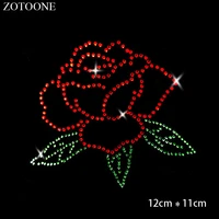 zotoone rose rhinestones applique clear hotfix rhinestone stones for clothes decoration strass needlework crystals cyrkonie e