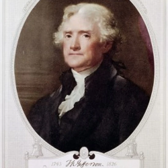 Томас Джефферсон Лито из оригинальных Stuart Gilbert 1755-1828/Американский Bowdoin college Brunswick