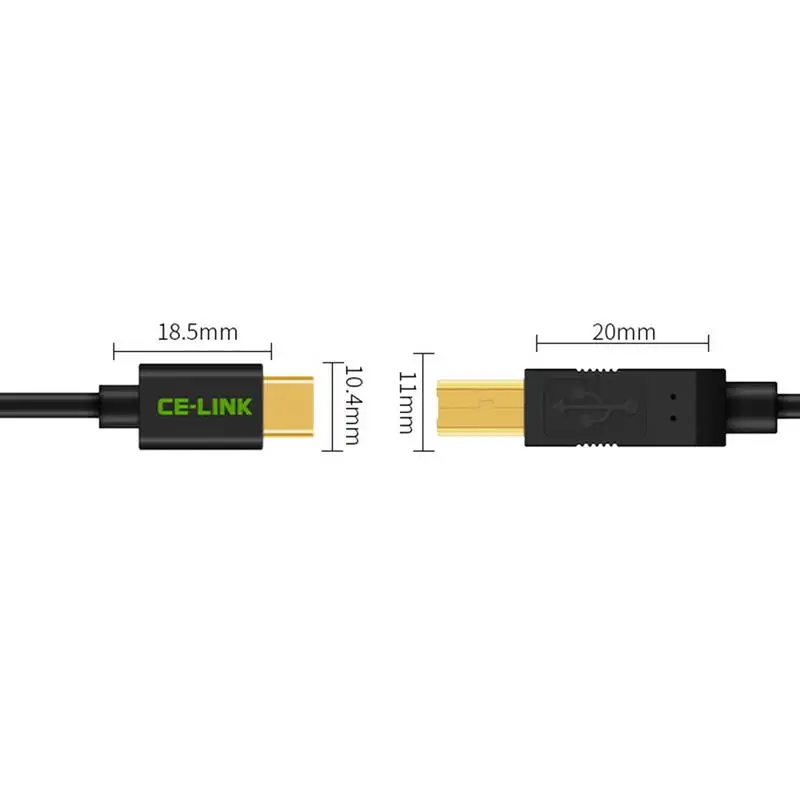 Переходник с разъемом типа C папа на USB 2 0 B кабель для передачи данных принтер