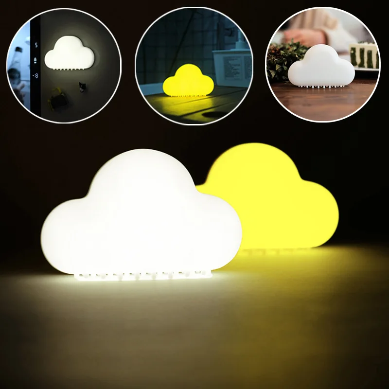 Звуковой и давлениеметрический сенсорный светильник Smart Lamp Cloud Night Light Cure Led с USB-зарядкой для домашнего декора.