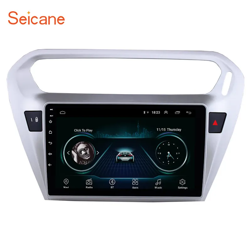 Seicane Android 8 1 9 дюймов Автомобильный DVD мультимедийный плеер для Citroen Elysee Peguot 301 013 2014