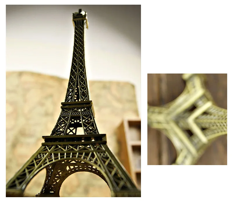 18 см бронзовый тон романтическая Статуэтка Парижа Эйфелева башня античный