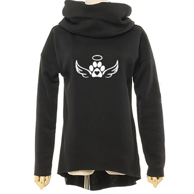 Новинка 2018 модные милые толстовки с капюшоном принтом собачьих кошек и лап