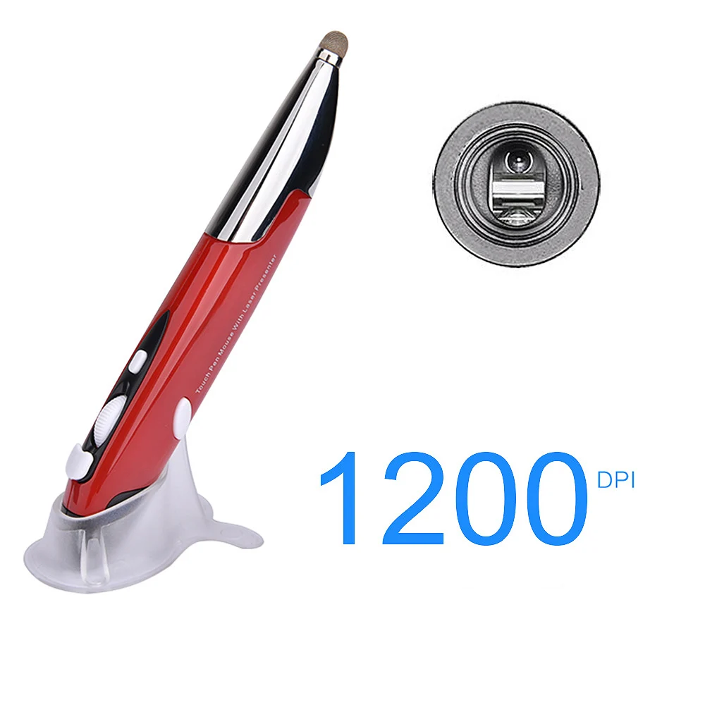 Wireless Optical Pen Mouse 2.4G 1600 Dpi 10M Press Pencil USB Ergonomic Mice for Computer Laptop Desktop Red | Компьютеры и офис