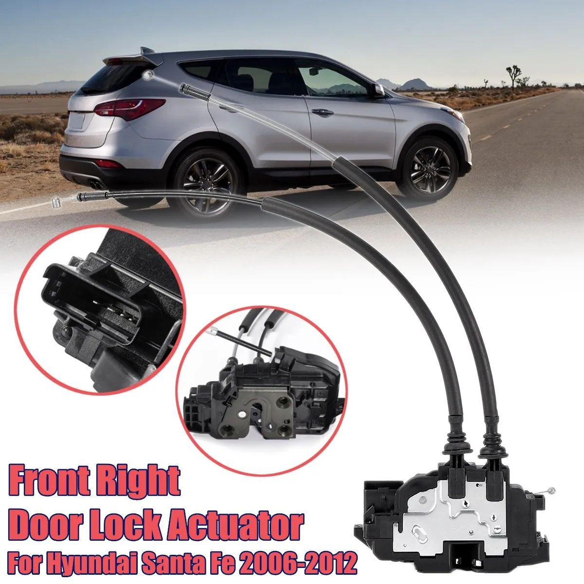 Привод замка двери для Hyundai Santa Fe 2006 2009 813202B010 81420 2B000 81410 1 шт.|Замки и фурнитура| |