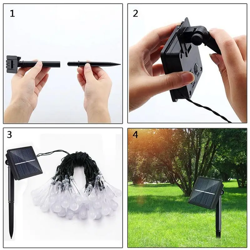

7M Drop type 50LED Solar Light String Outdoor Landscape Lighting Waterproof Led Lawn String Lights for Yard Wedding Party
