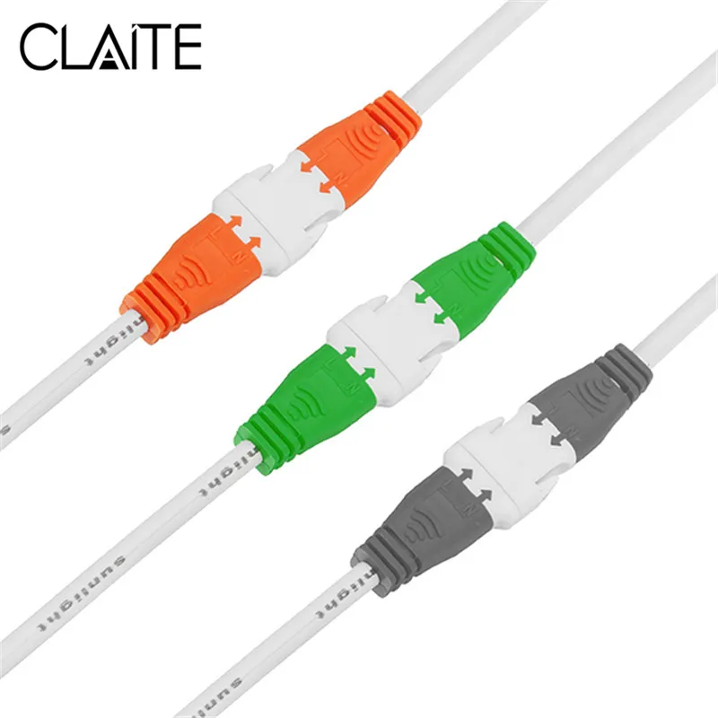 CLAITE 2 контактный оранжевый зеленый серый соединительный провод кабель для