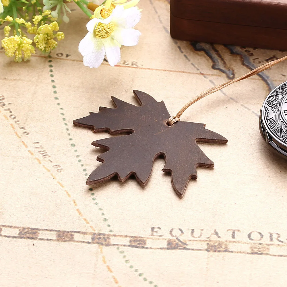 Ретро-закладки ручной работы креативная кожаная Кленовая Закладка в виде листа