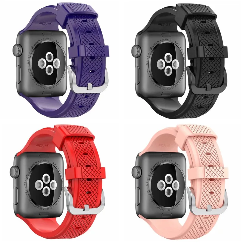 Мягкий силиконовый сменный спортивный ремешок для 38 мм Apple Watch Series 1 2 3 42 на
