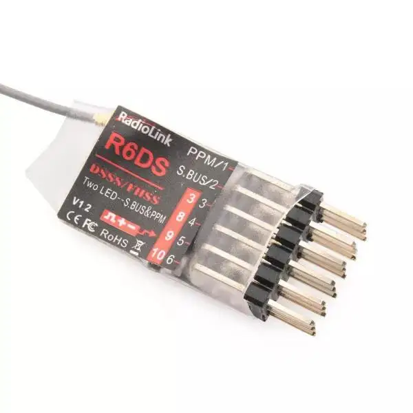 LeadingStar Radiolink R6DS 2 4G 6CH PPM PWM SBUS выходной приемник совместимый с передатчиком AT9