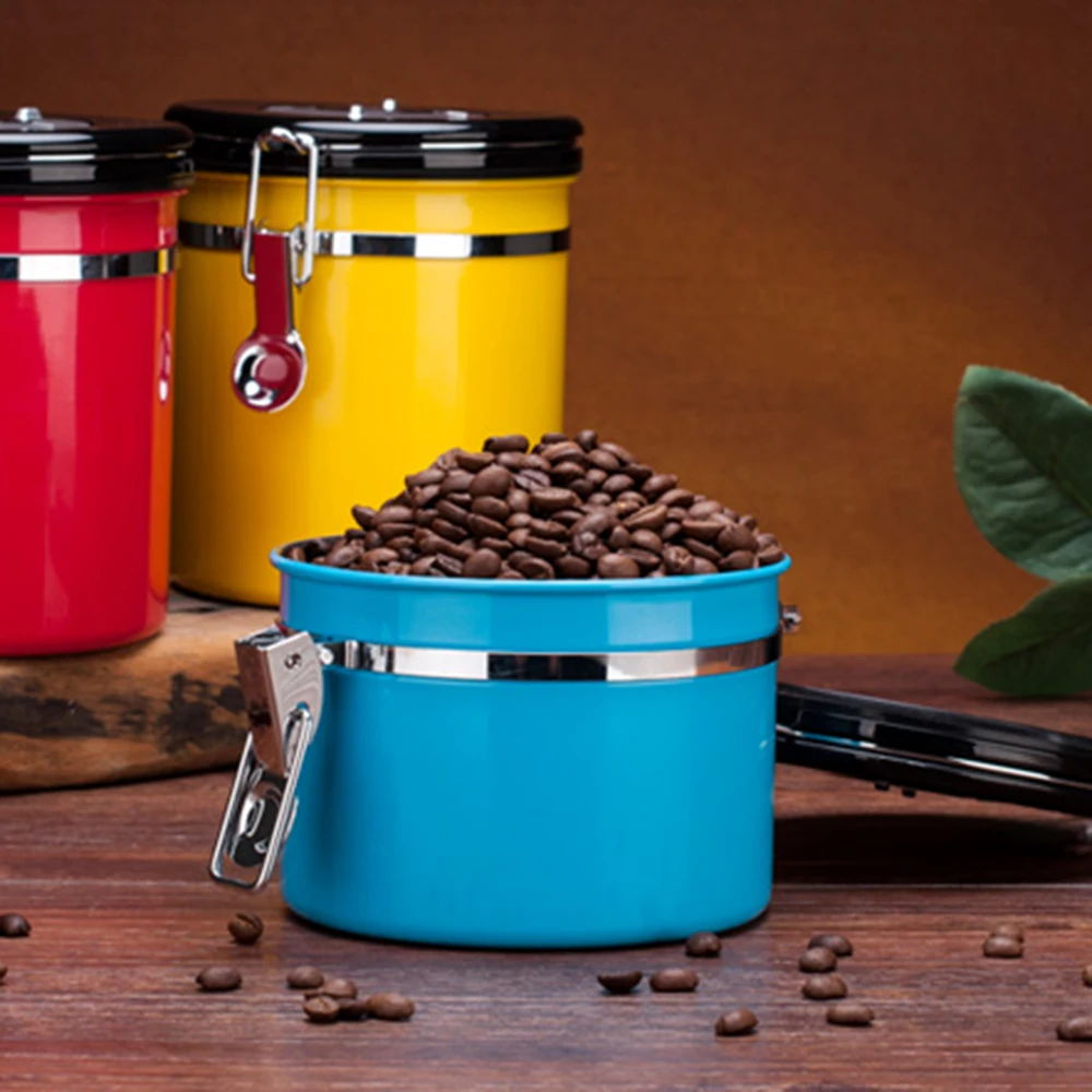 Герметичный контейнер для кофе из нержавеющей стали хранения бутылка сахара чая
