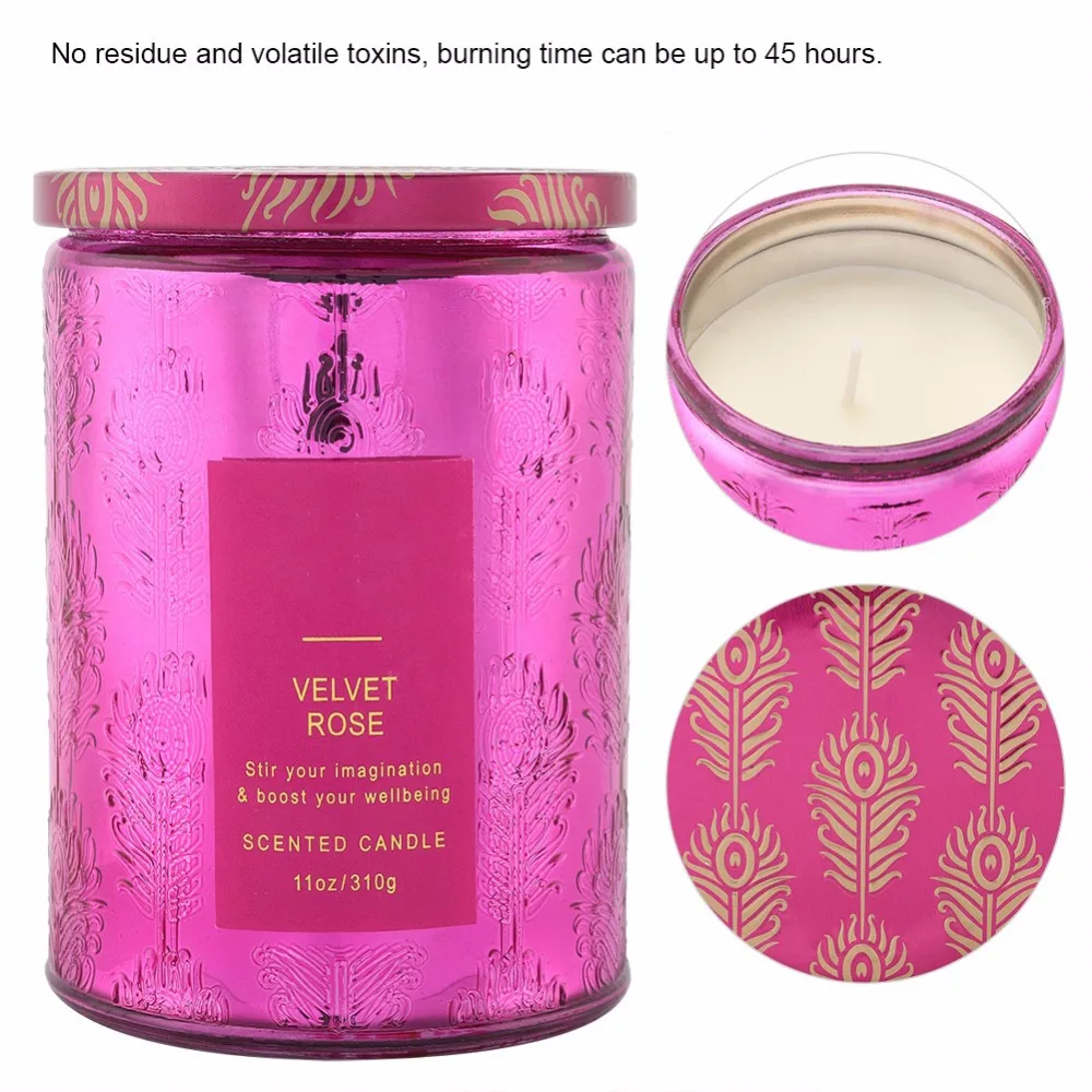 Бездымный ароматические свечи кокосовый воск натуральный банкет свадьба день