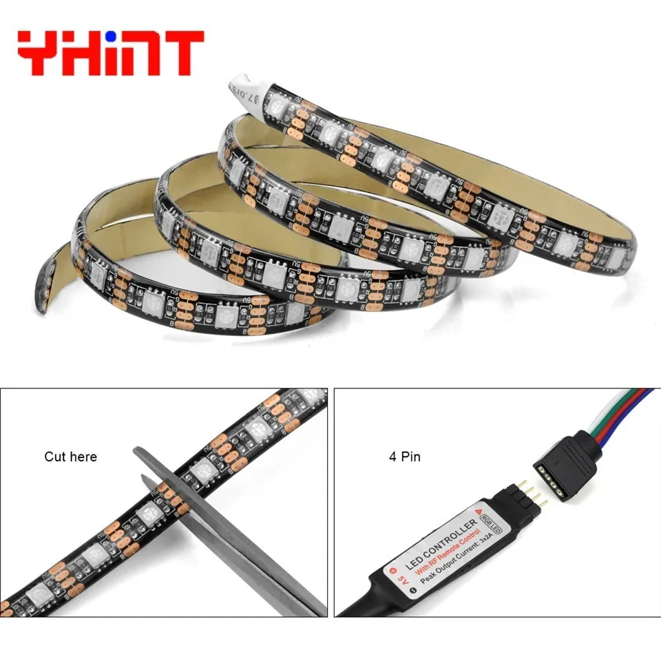 Ip65 задняя светильник Телевизор 12v телевидения ленты rgb лента 0 5 м на открытом