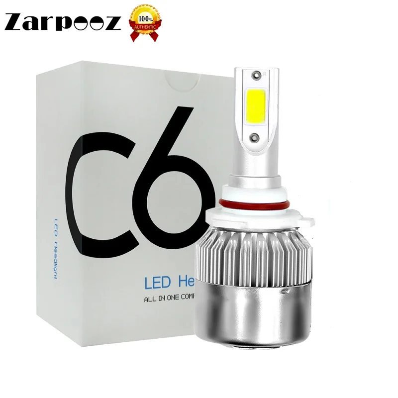 Zarpooz 2 шт. освещение автомобиля H7 светодиодный H4 HB2 H1 H3 H11 HB3 9005 HB4 9006 9004 9007 C6 фары