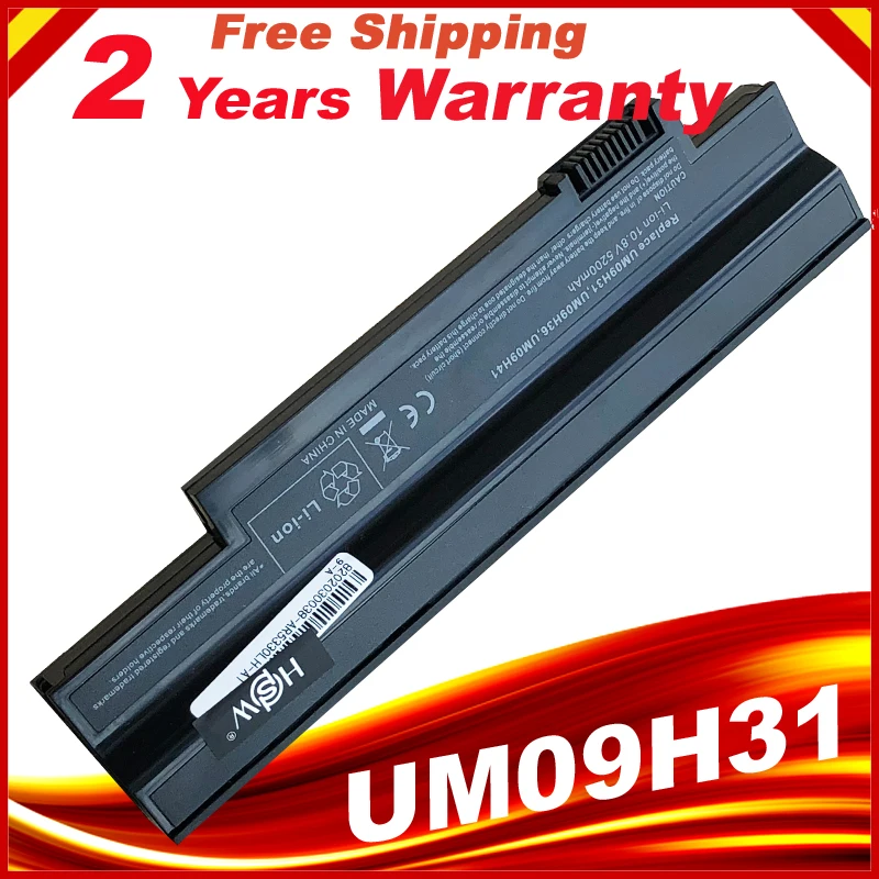 Аккумулятор для ноутбука Acer UM09H31 UM09H36 UM09H41 Aspire One 532h 533 21r 13083 AO533 KK3G WW3G|Аккумуляторы