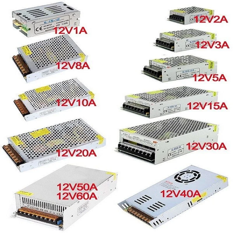 AC 110 V 220 к DC 5V 12V 24V переключатель питания Драйвер адаптер светодиодные полосы