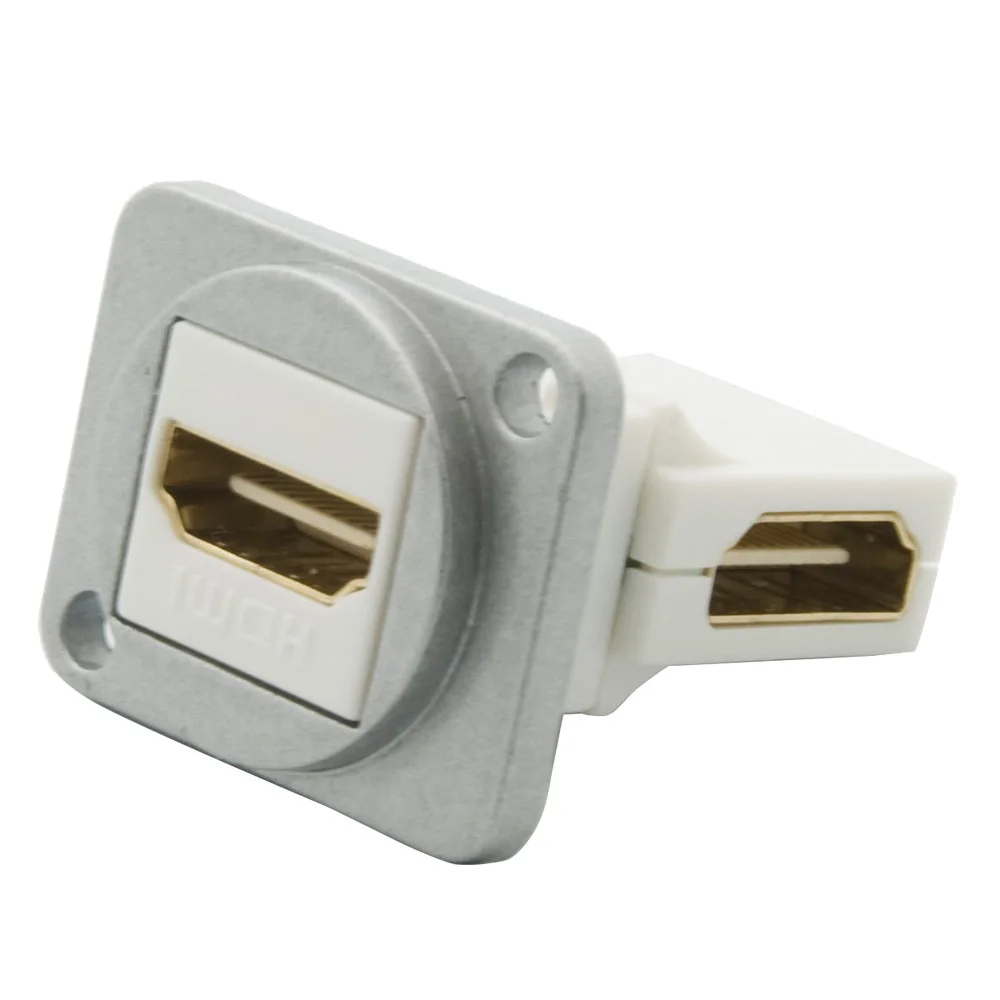 D тип металла серебряный цвет HDMI Женский к женскому соединителю с угловой