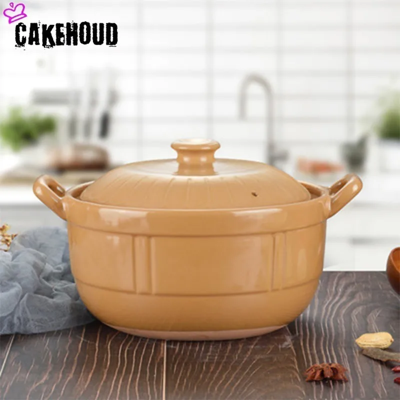 CAKEHOUD Бытовая кухонная суповая кастрюля с высокой температурой, керамическая кастрюля с открытым пламенем, пароварка, кастрюля, многофункциональная кухонная посуда