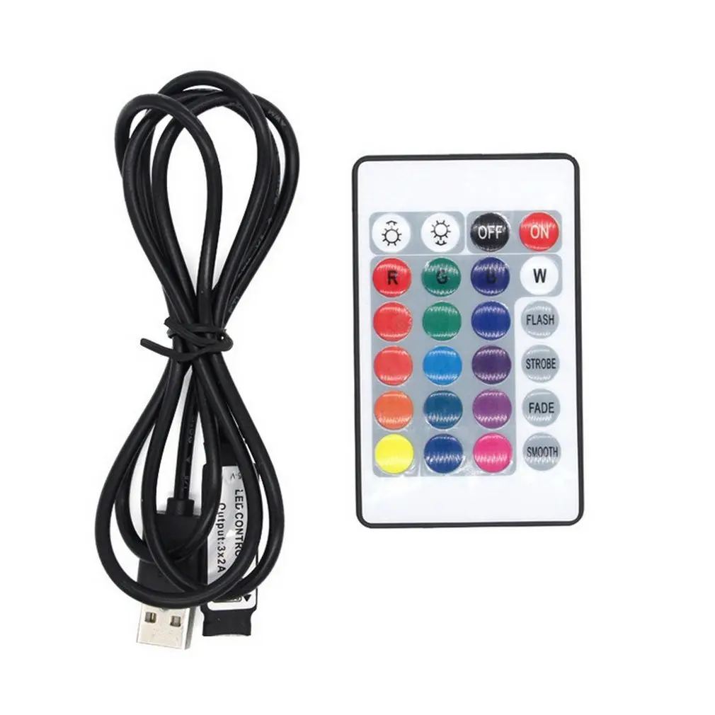 Dc 5v Mini Ir 24 Key Rgb пульт дистанционного управления для светодиодной ленты Usb