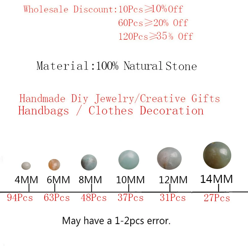 Natural Amazon Stone Beads Mixed Color Amazonite Round Loose Spacer 4 6 8 10 12 14mm Diy Jewelry Making Christmas Gift | Украшения и