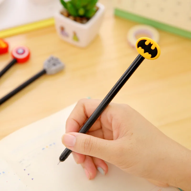 Милый мультфильм мягкая ручка Супермен Капитан Бэтмен Железный человек гель