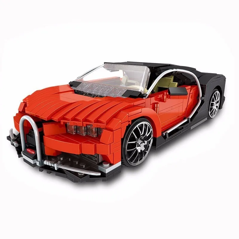 New 859pcs 03009 Red Gallon Racing XB03009 Sports Car Spelling Insert Plastic Building Blocks Alpinia Oxyphylla Small Grain Toys | Игрушки и