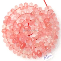 high quality 5x8mm faceted rondelle shape watermelon stone loose beads strand 15 diy creative jewellery making w2066