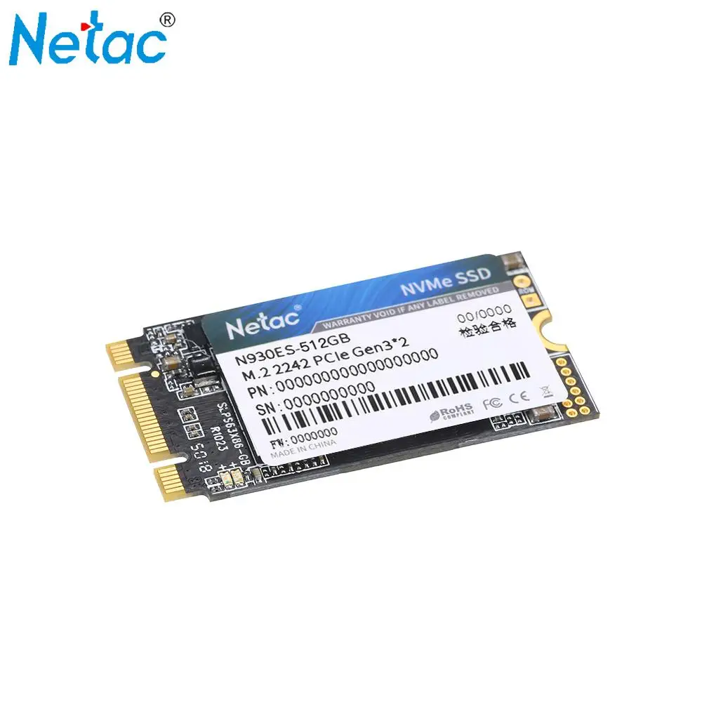 SSD накопитель Netac N930ES NVMe M.2 2242 Gen3 * 2 PCIe 3D MLC/TLC NAND флеш 128 ГБ 256 512 ГБ|Внутренние