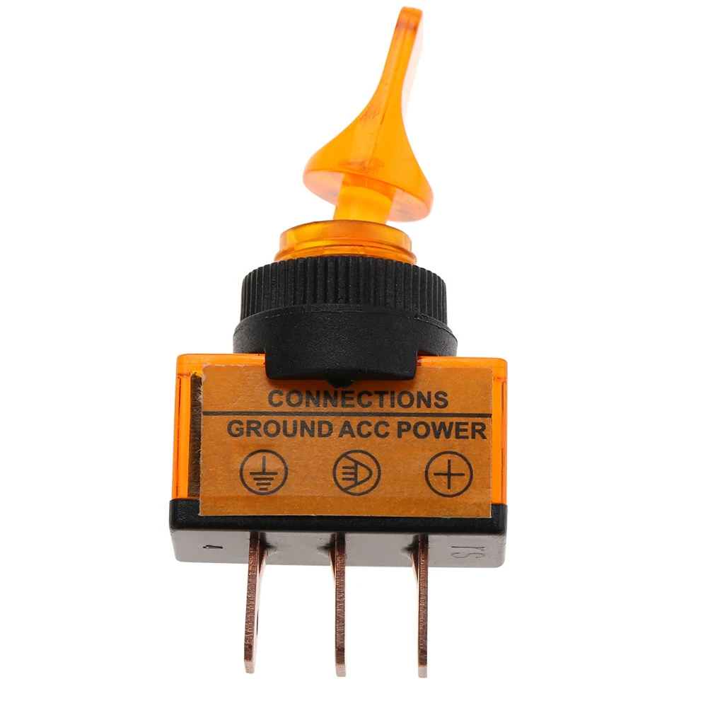 10 шт. 12VDC 20A светодиодный тумблер с короткой ручкой 3 Pin 12 мм ASW 14D переключатели