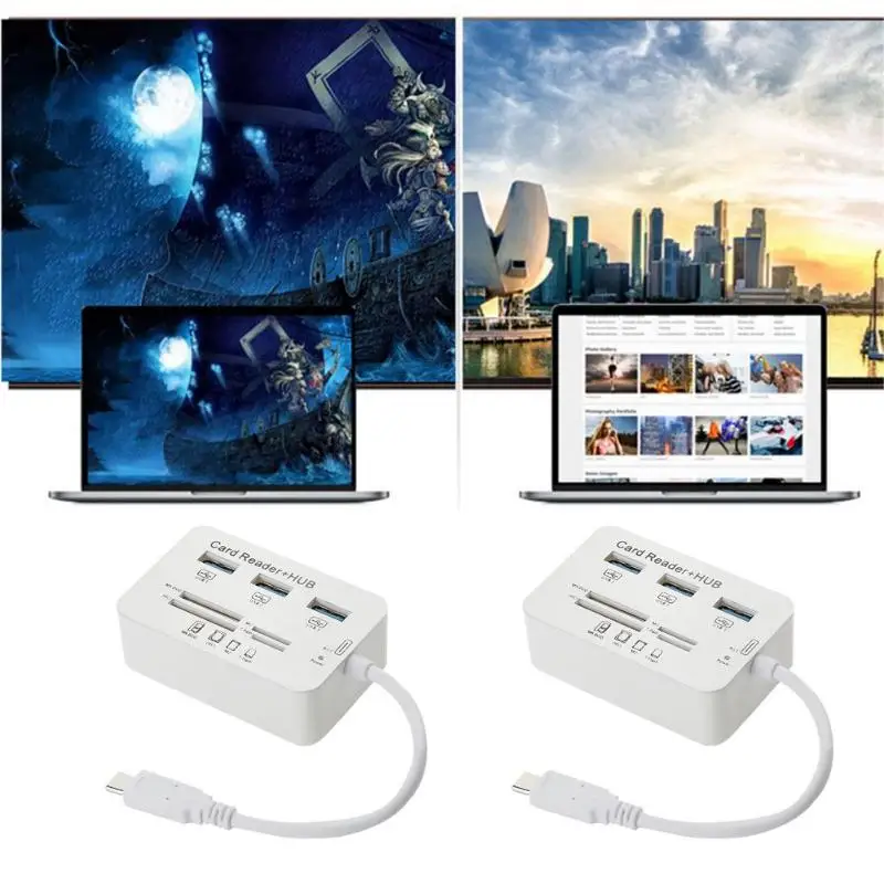 USB 3 0 Combo портовый считыватель карт высокоскоростной концентратор переходник