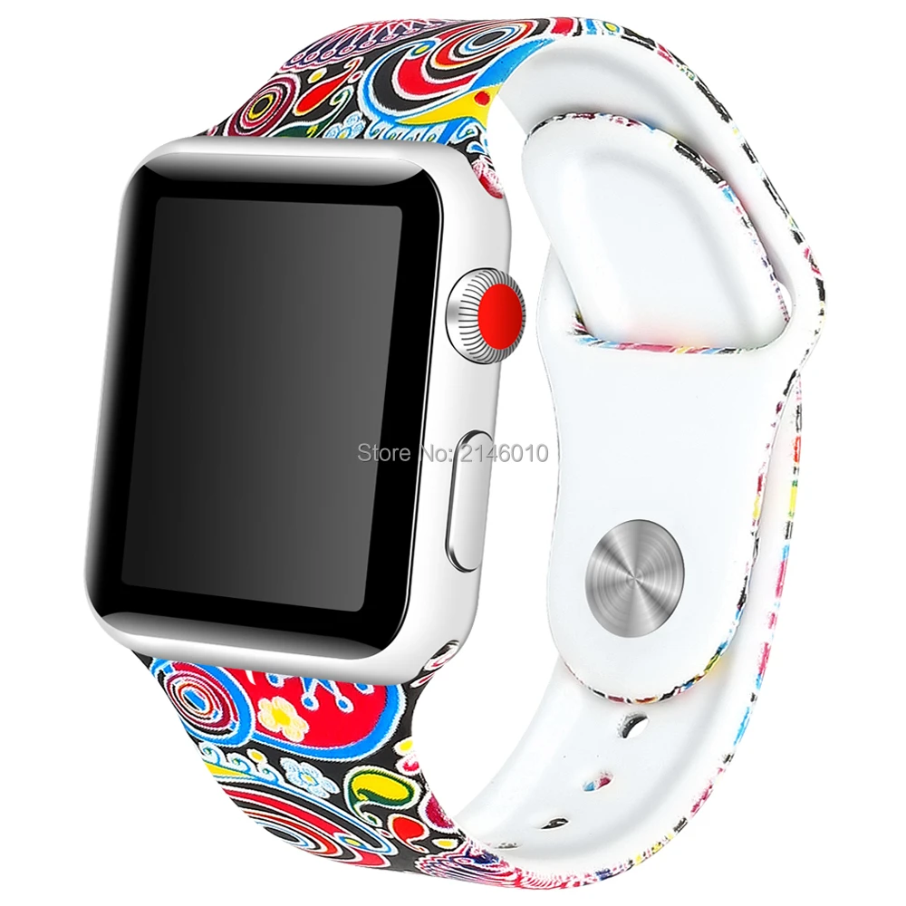 Резиновый ремешок для наручных часов силиконовый correa Apple Watch 44 мм 42 38 40 спортивный