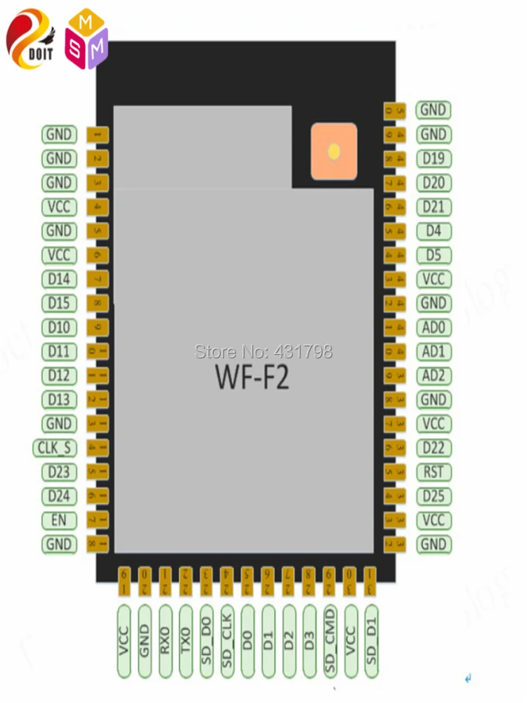 Doit AIoT SoC DT W5G1 5G wifi модуль 2 4g/5g двухчастотный с антенным интерфейсом Беспроводная