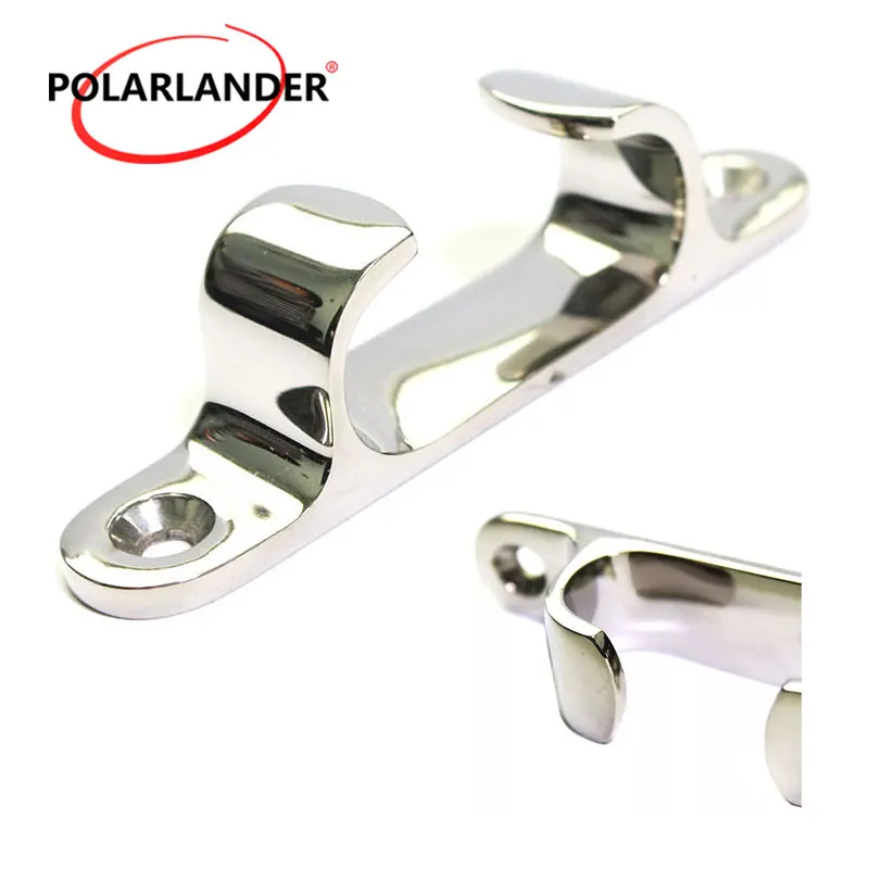 

Bow 4 Inch Hardware Silver Line Rope 316 Stainless Steel Polished 1 PCS Deck Cleat Chock Fair Lead Fit For Boat Marine Yacht