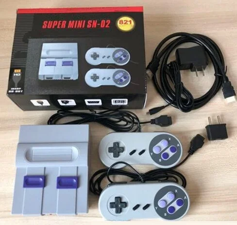 HDMI выход ТВ игровая консоль может хранить 821 игр видео портативный для SNES игровые