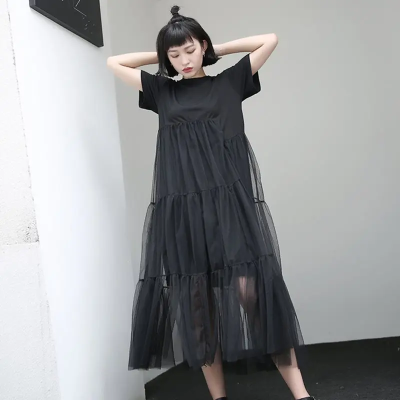 Женские летние готические шикарные черные Harajuku сексуальные Клубные миди платья