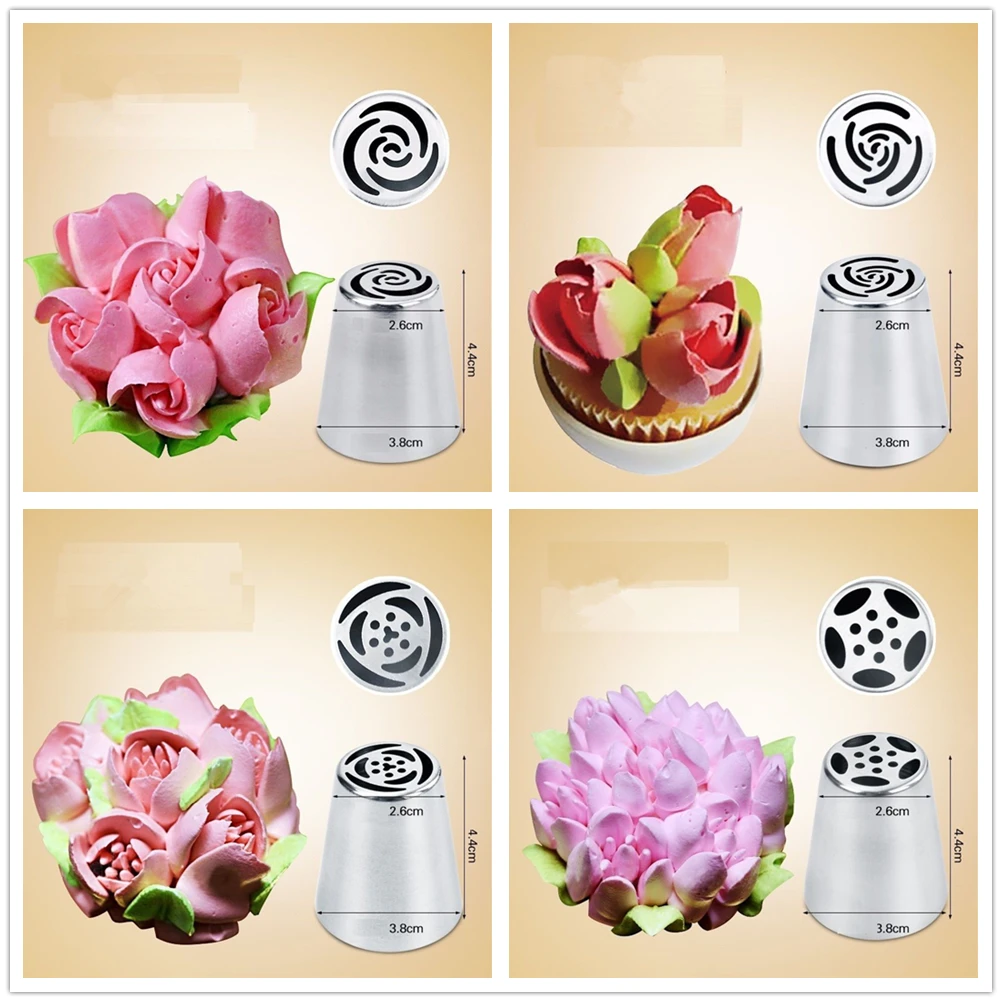 7 шт. формочки для торта из нержавеющей стали насадки тюльпан Роза глазурь