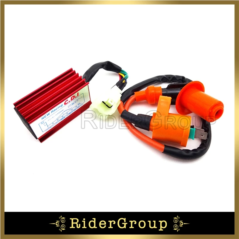 6 контакты провода AC CDI Box + гоночная Катушка зажигания для китайского GY6 50cc 125cc 150cc
