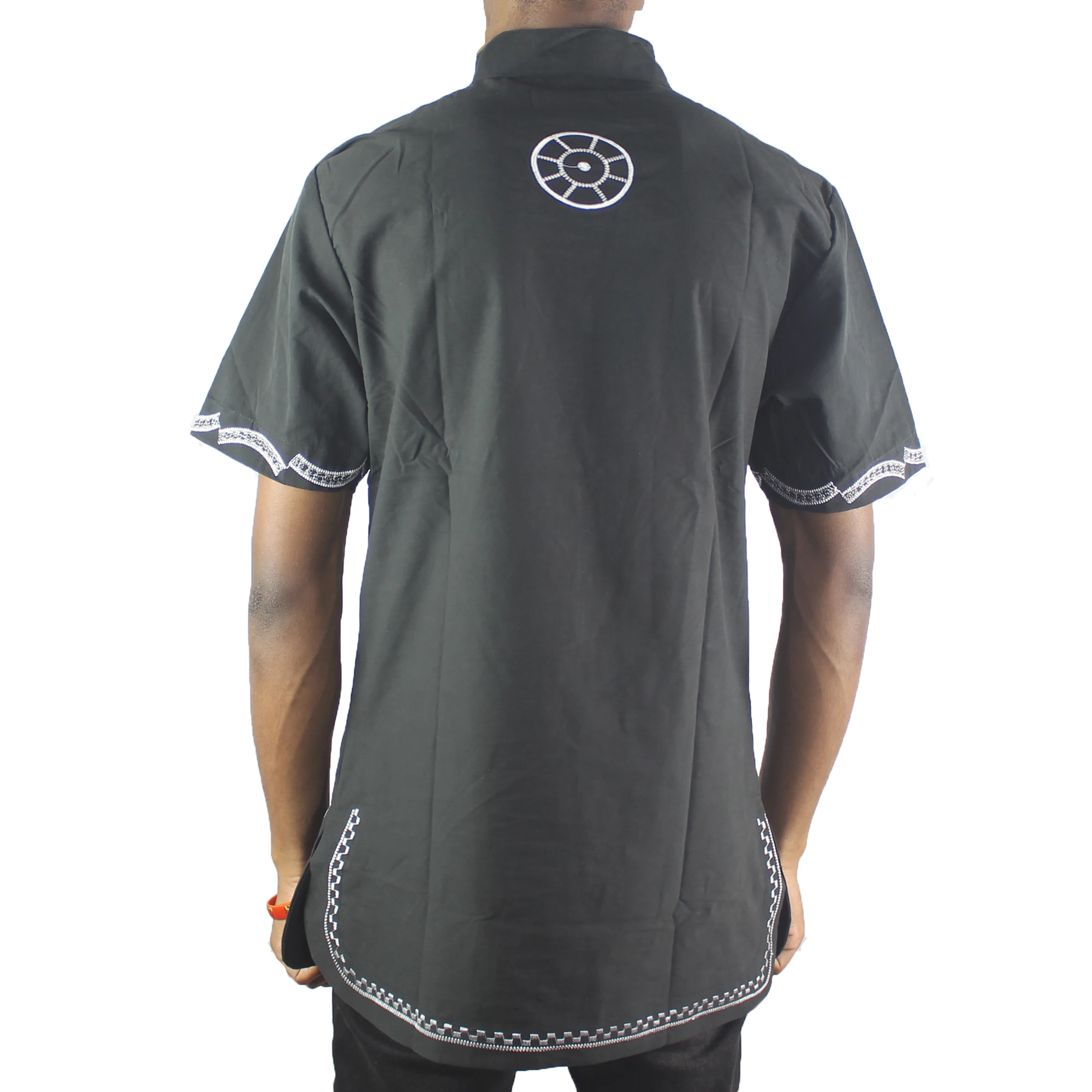 Африканские вышитые мужские Этнические топы с короткими рукавами стильные