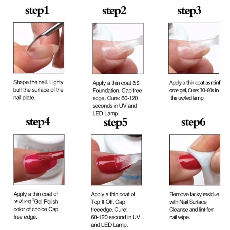 

WiRinef 1pcs Glitter Platinum Nail Gel Varnish Long Lasting UV Nail Gel Polish Soak Off Nail Lacquer 10 Colors