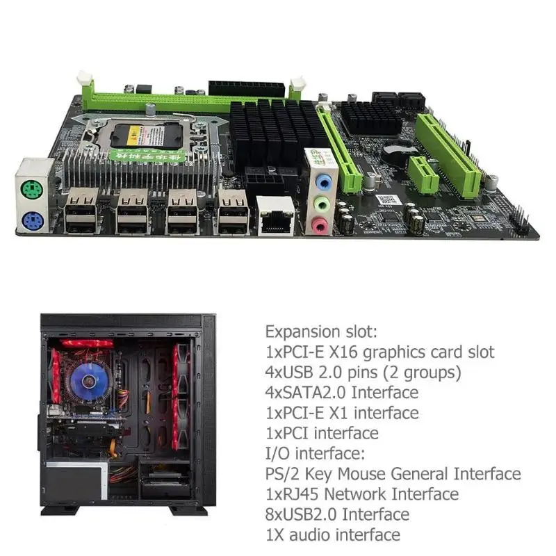 Материнская плата X58 Pro LGA 1366 с разъемом DDR3 для E5502 L5506 W3503 EC3539 LC3528 2xDDR3 DIMM 1366pin игровая